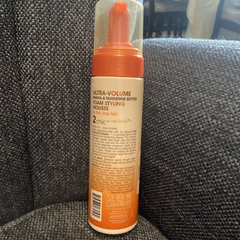 NEW! Giovanni 2Chic Ultra Volume Foam Styling Mousse Ultra Volume 7oz
